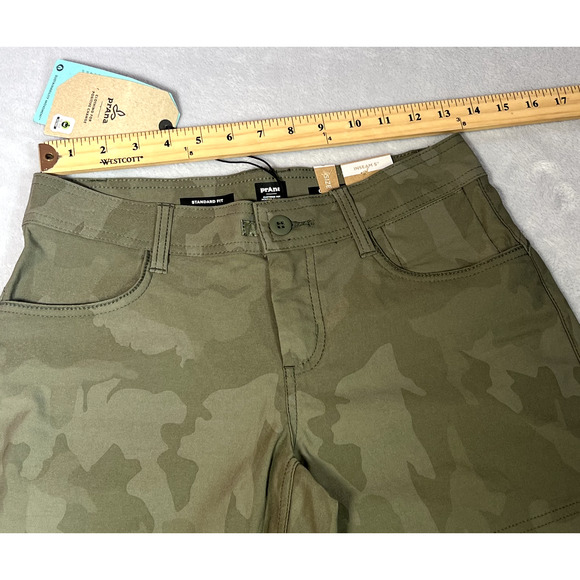 prAna Shorts Womens 0 Green Camo Halle Short ll 5" Nylon Stretch Hiking Outdoors - Picture 10 of 12